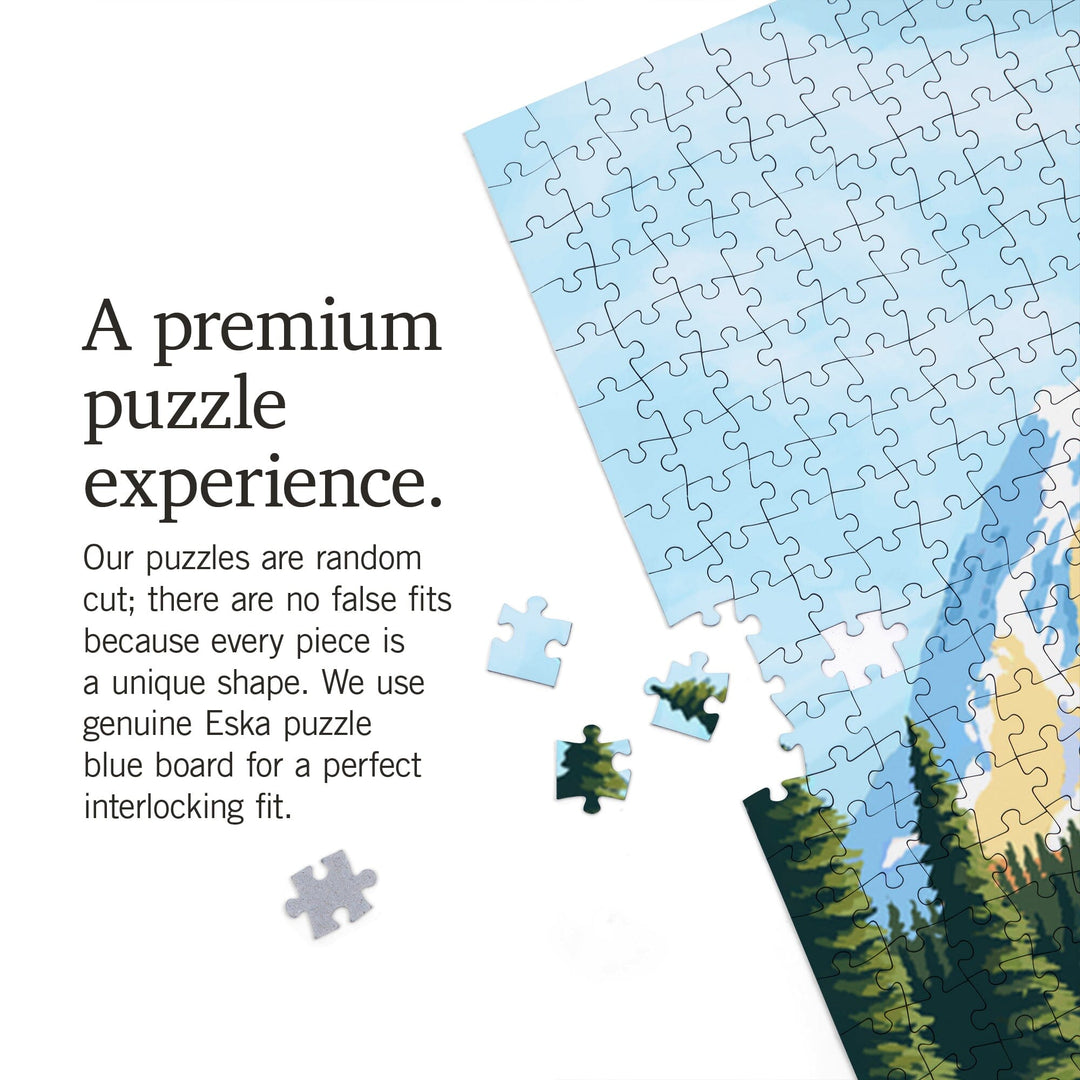 Bellingham, Washington, Mount Shuksan, Jigsaw Puzzle Puzzle Lantern Press 