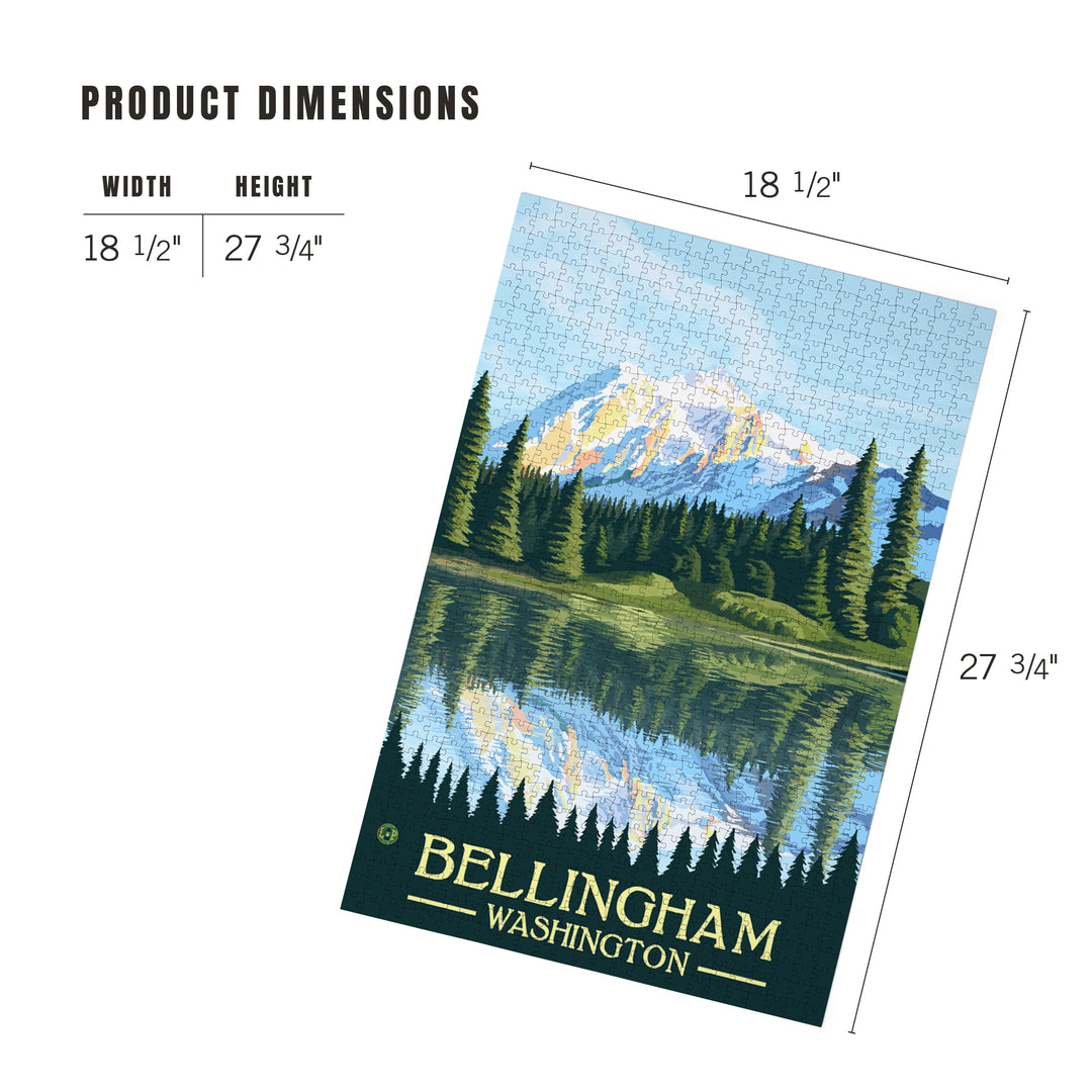 Bellingham, Washington, Mount Shuksan, Jigsaw Puzzle Puzzle Lantern Press 
