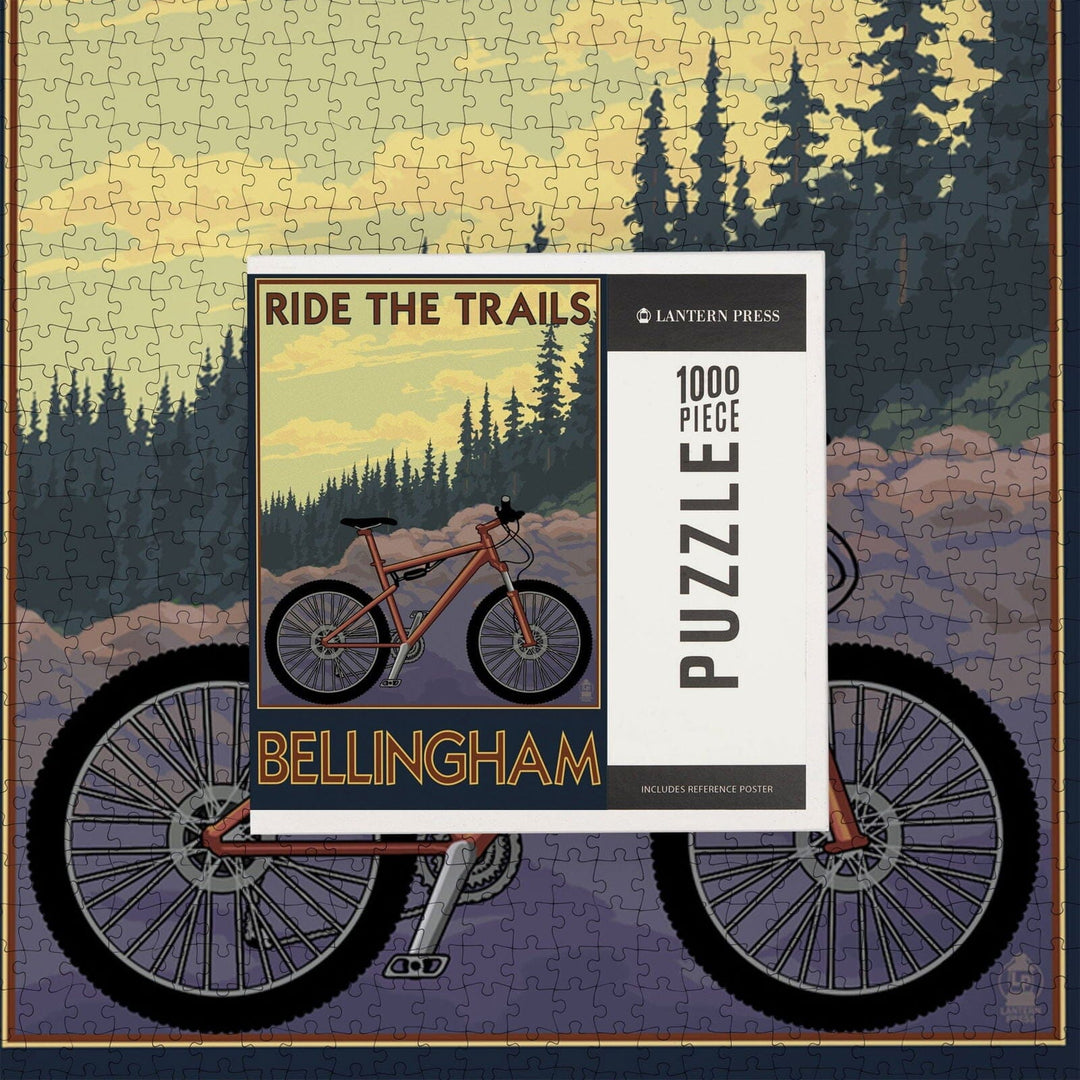 Bellingham, Washington, Ride the Trails, Jigsaw Puzzle Puzzle Lantern Press 