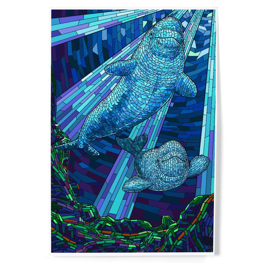 Beluga, Mosaic, Art & Giclee Prints Art Lantern Press 