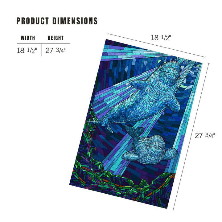 Beluga, Mosaic, Jigsaw Puzzle Puzzle Lantern Press 