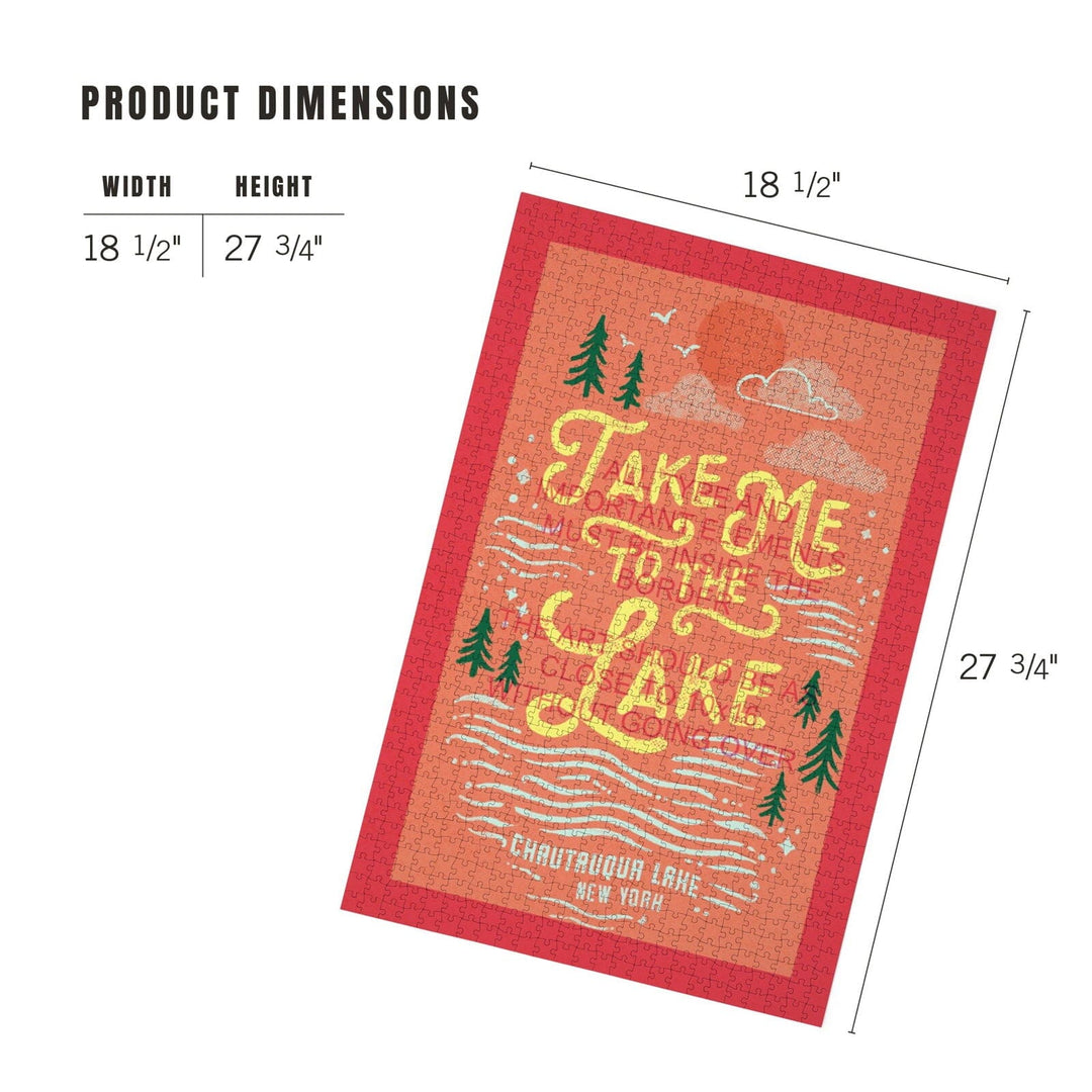 Bemus Point, New York, Lake Life Series, Take Me to the Lake, Jigsaw Puzzle Puzzle Lantern Press 