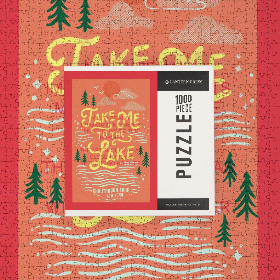 Bemus Point, New York, Lake Life Series, Take Me to the Lake, Jigsaw Puzzle Puzzle Lantern Press 