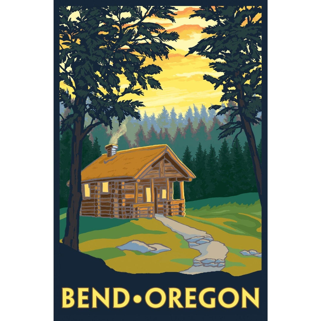 Bend, Oregon, Cabin in the Woods Scene, Art & Giclee Prints Art Lantern Press 