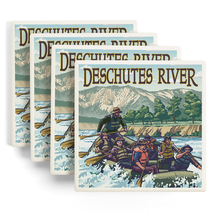 Bend, Oregon, Deschutes River Rafting, Coasters Coasters Lantern Press 
