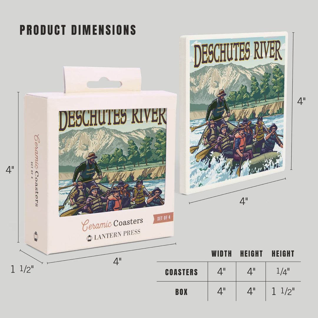 Bend, Oregon, Deschutes River Rafting, Coasters Coasters Lantern Press 