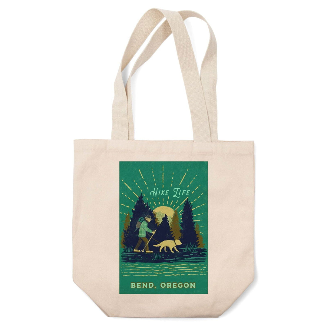 Bend, Oregon, Lake Life Series, Hike Life, Tote Bag Totes Lantern Press 