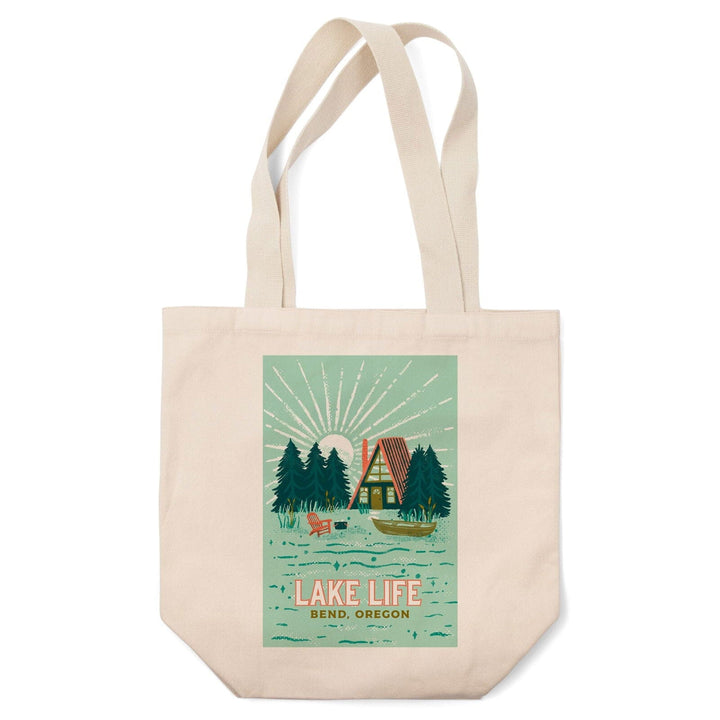 Bend, Oregon, Lake Life Series, Lake Life, Tote Bag Totes Lantern Press 