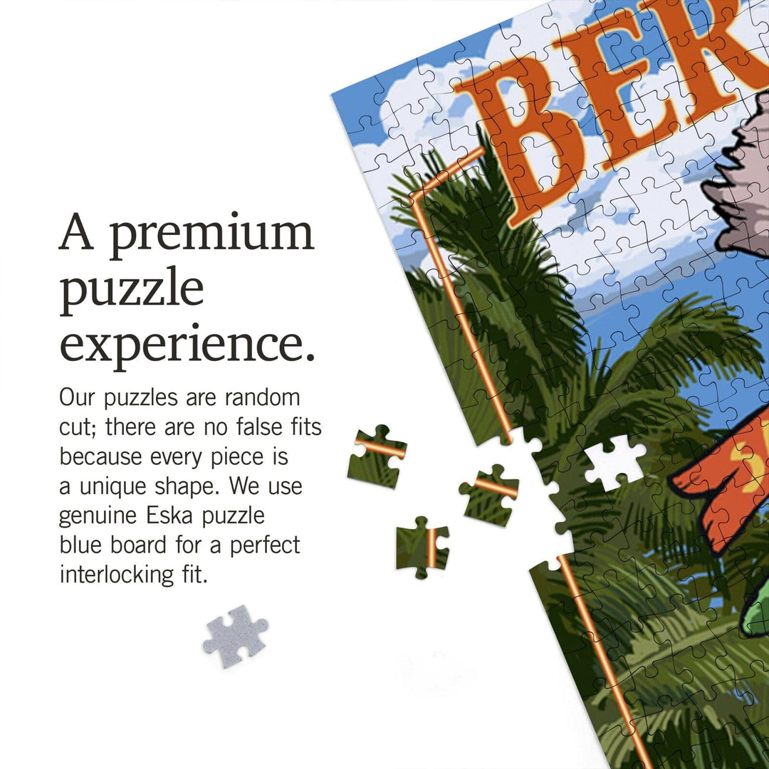 Bermuda, Destinations Sign, Jigsaw Puzzle Puzzle Lantern Press 