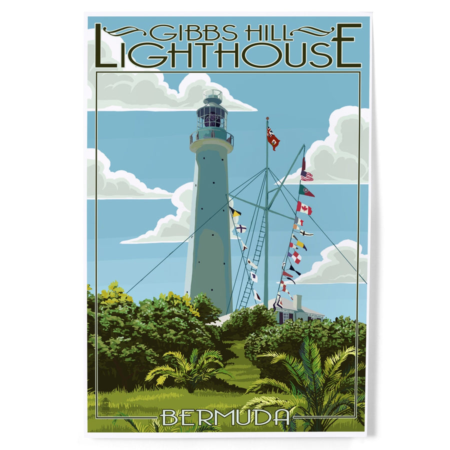 Bermuda, Gibbs Hill Lighthouse, Art & Giclee Prints Art Lantern Press 