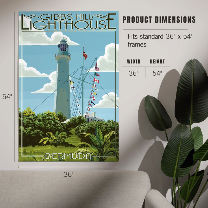 Bermuda, Gibbs Hill Lighthouse, Art & Giclee Prints Art Lantern Press 