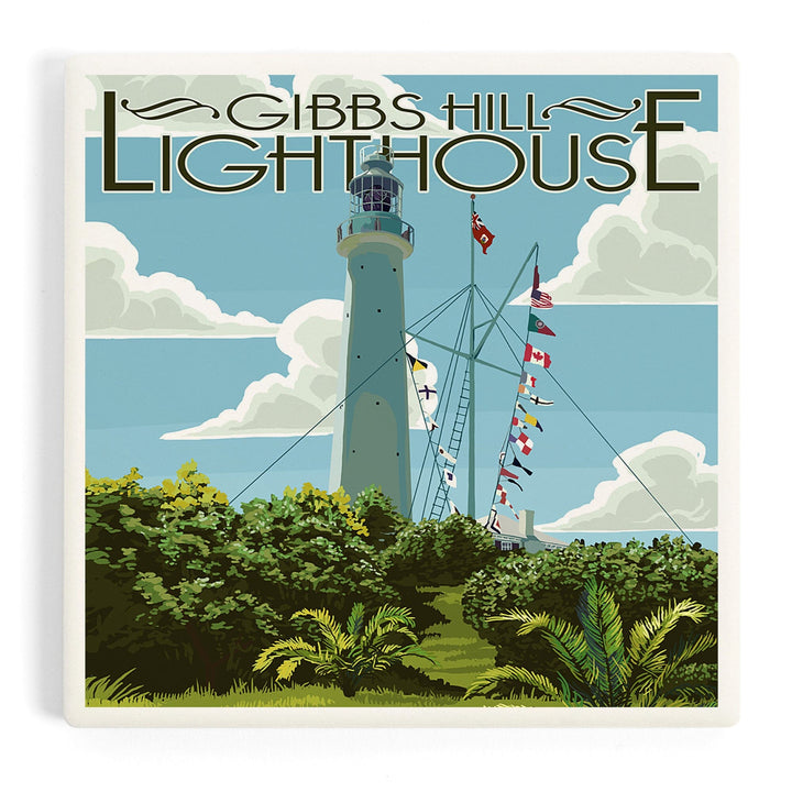 Bermuda, Gibbs Hill Lighthouse, Coasters Coasters Lantern Press 