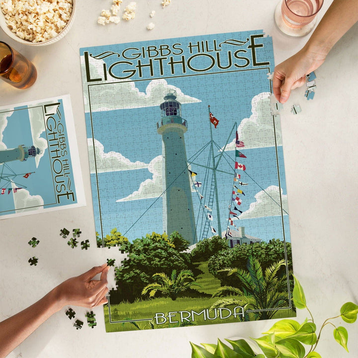 Bermuda, Gibbs Hill Lighthouse, Jigsaw Puzzle Puzzle Lantern Press 