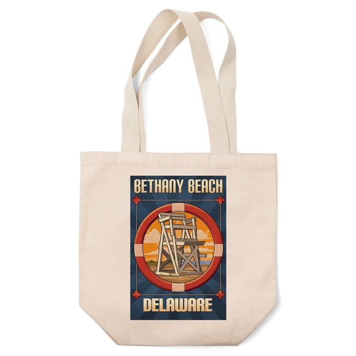 Bethany Beach, Delaware, Lifeguard Chair, Lantern Press Artwork, Tote Bag Totes Lantern Press 