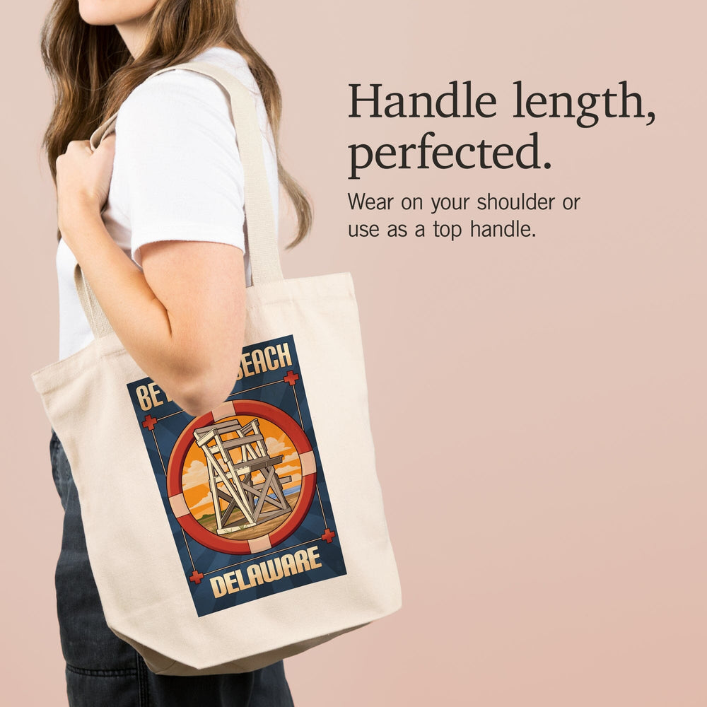 Bethany Beach, Delaware, Lifeguard Chair, Tote Bag Totes Lantern Press 