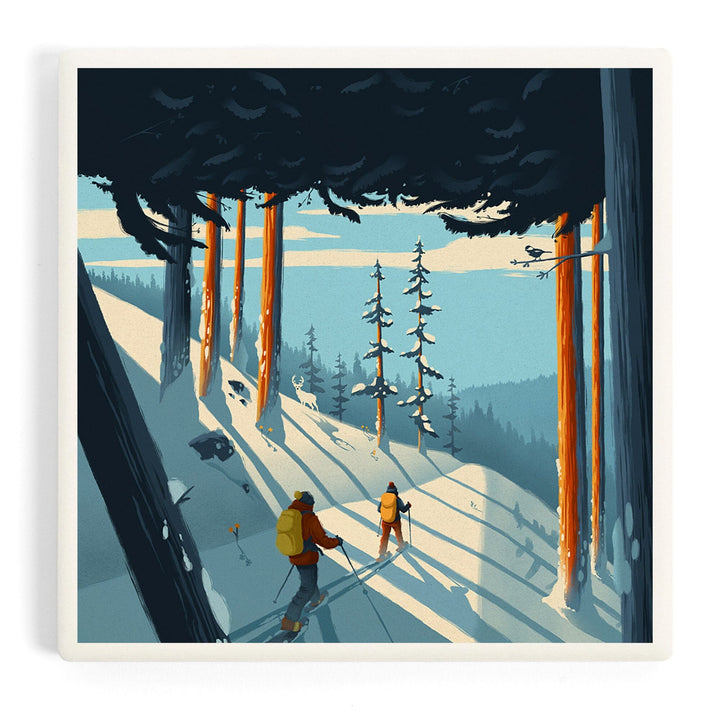 Better on Foot, Snowshoeing,, Coasters Coasters Lantern Press 