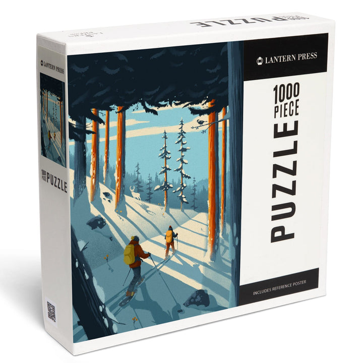 Better on Foot, Snowshoeing, No Text, Jigsaw Puzzle Puzzle Lantern Press 