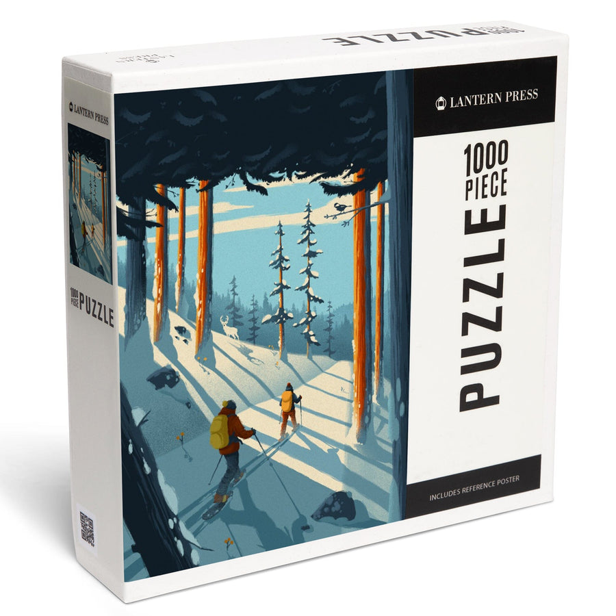 Better on Foot, Snowshoeing, No Text, Jigsaw Puzzle Puzzle Lantern Press 
