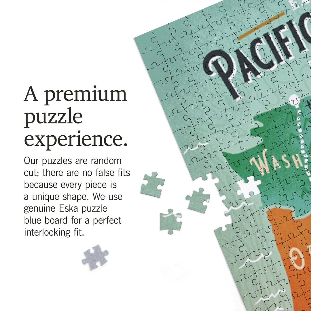 Explore the Pacific Crest Trail, Traveler's Map, 1000 Piece Jigsaw Puzzle