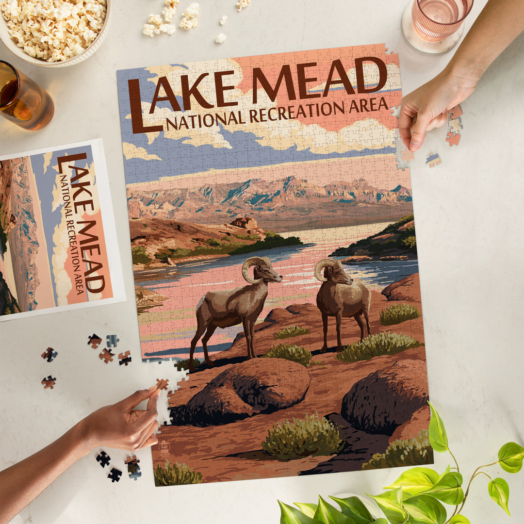 Lake Mead, National Recreation Area, Bighorn Sheep, Jigsaw Puzzle
