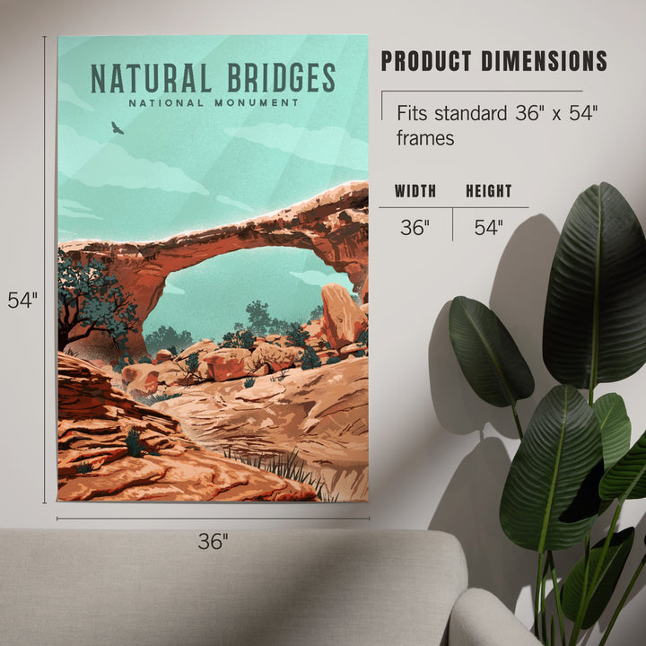 Natural Bridges National Monument, Utah, Lithograph, Art & Giclee Prints