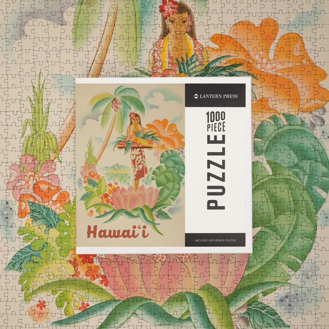 Hawaii, Vintage Welcome, Jigsaw Puzzle
