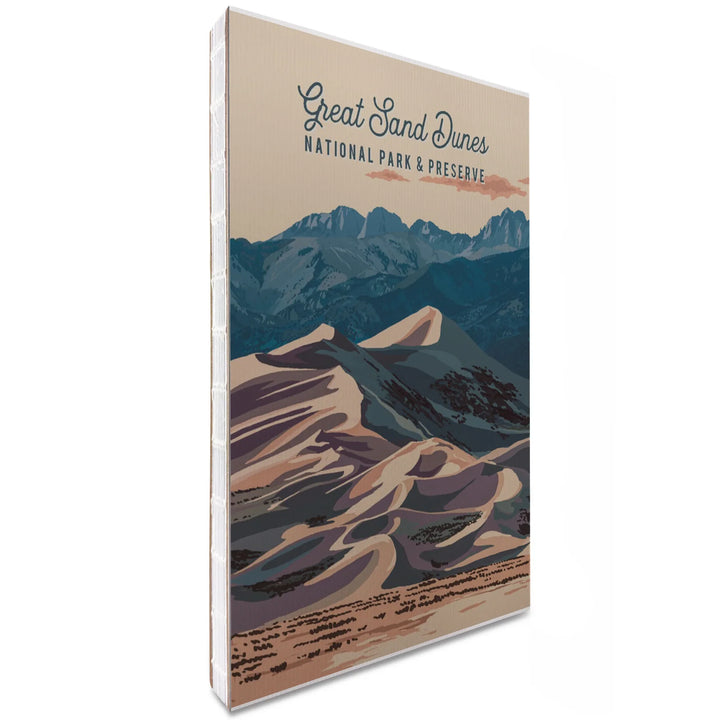 Lined 6x9 Journal, Great Sand Dunes National Park and Preserve, Colorado, Painterly National Park Series, Lay Flat, 193 Pages, FSC paper