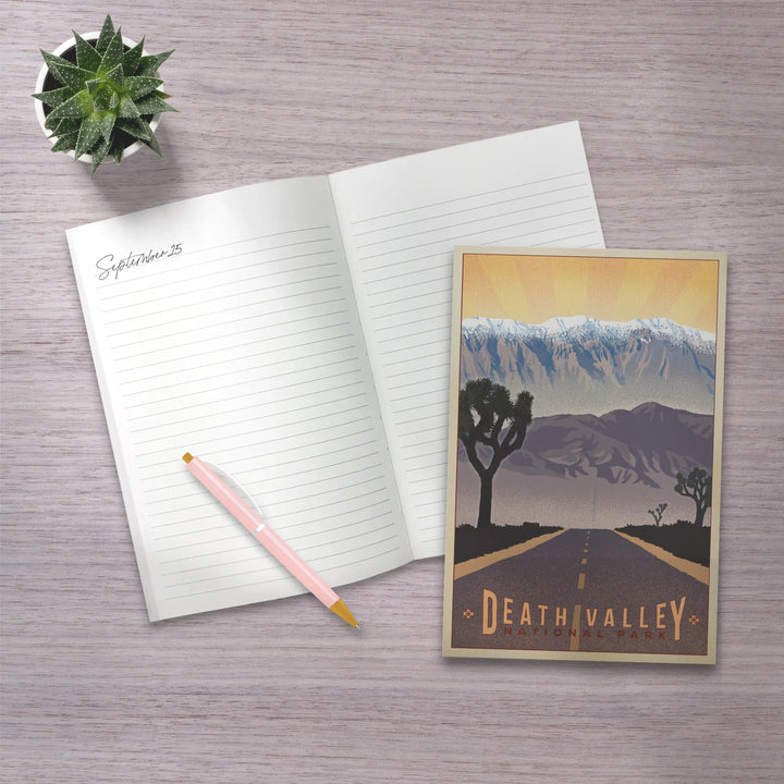 Lined 6x9 Journal, Death Valley National Park, California, Lithograph, Lay Flat, 193 Pages, FSC paper