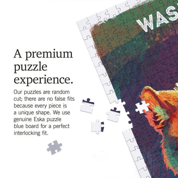 Washington, Vivid, Gray Wolf, 1000 Piece Jigsaw Puzzle
