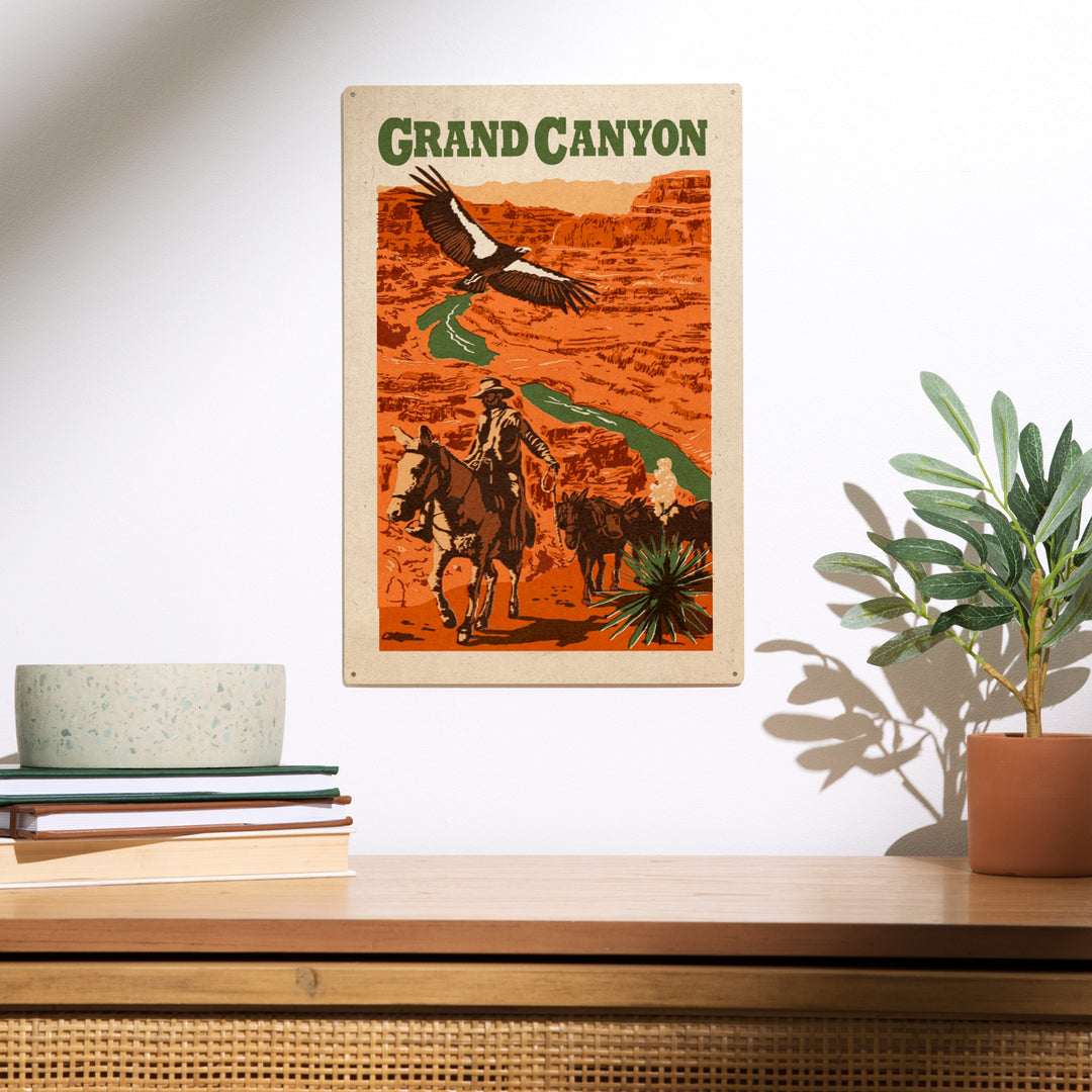 Grand Canyon National Park, Arizona, Woodblock, Wood Sign and Postcards