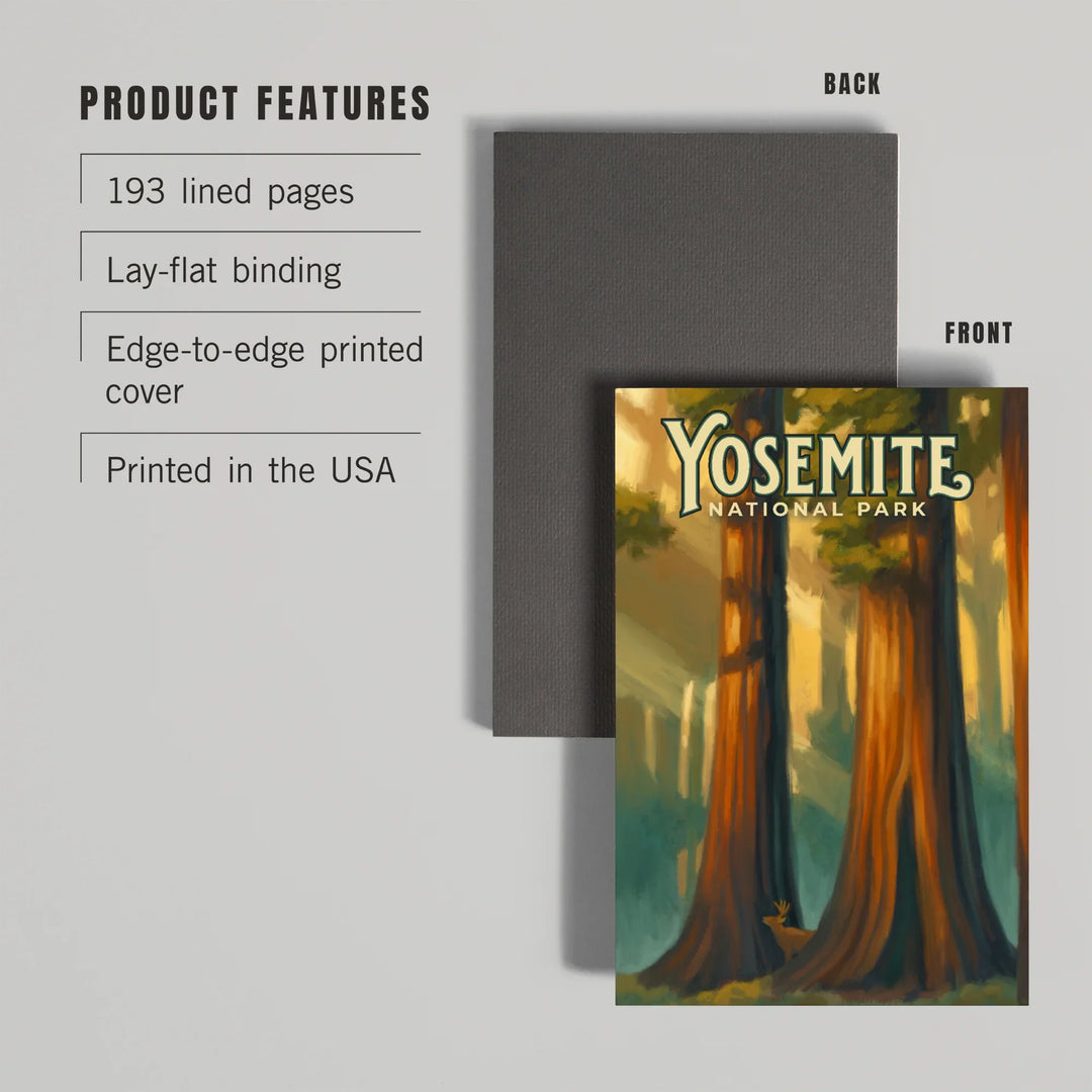 Lined 6x9 Journal, Yosemite National Park, California, Oil Painting, Lay Flat, 193 Pages, FSC paper
