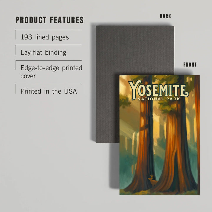 Lined 6x9 Journal, Yosemite National Park, California, Oil Painting, Lay Flat, 193 Pages, FSC paper