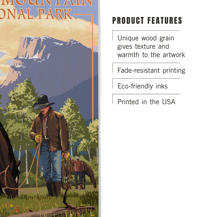 Rocky Mountain National Park, Colorado, Cowboy, Wood Sign and Postcards