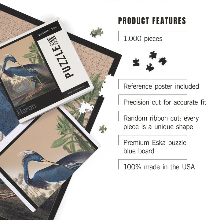 Audubon Birds of North America, Heron, 1000 Piece Jigsaw Puzzle