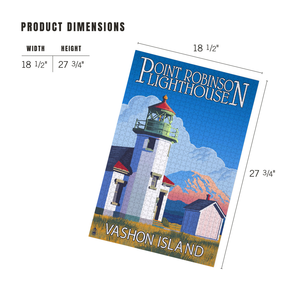 Point Robinson Lighthouse, Vashon Island, WA Font, 1000 Piece Jigsaw Puzzle