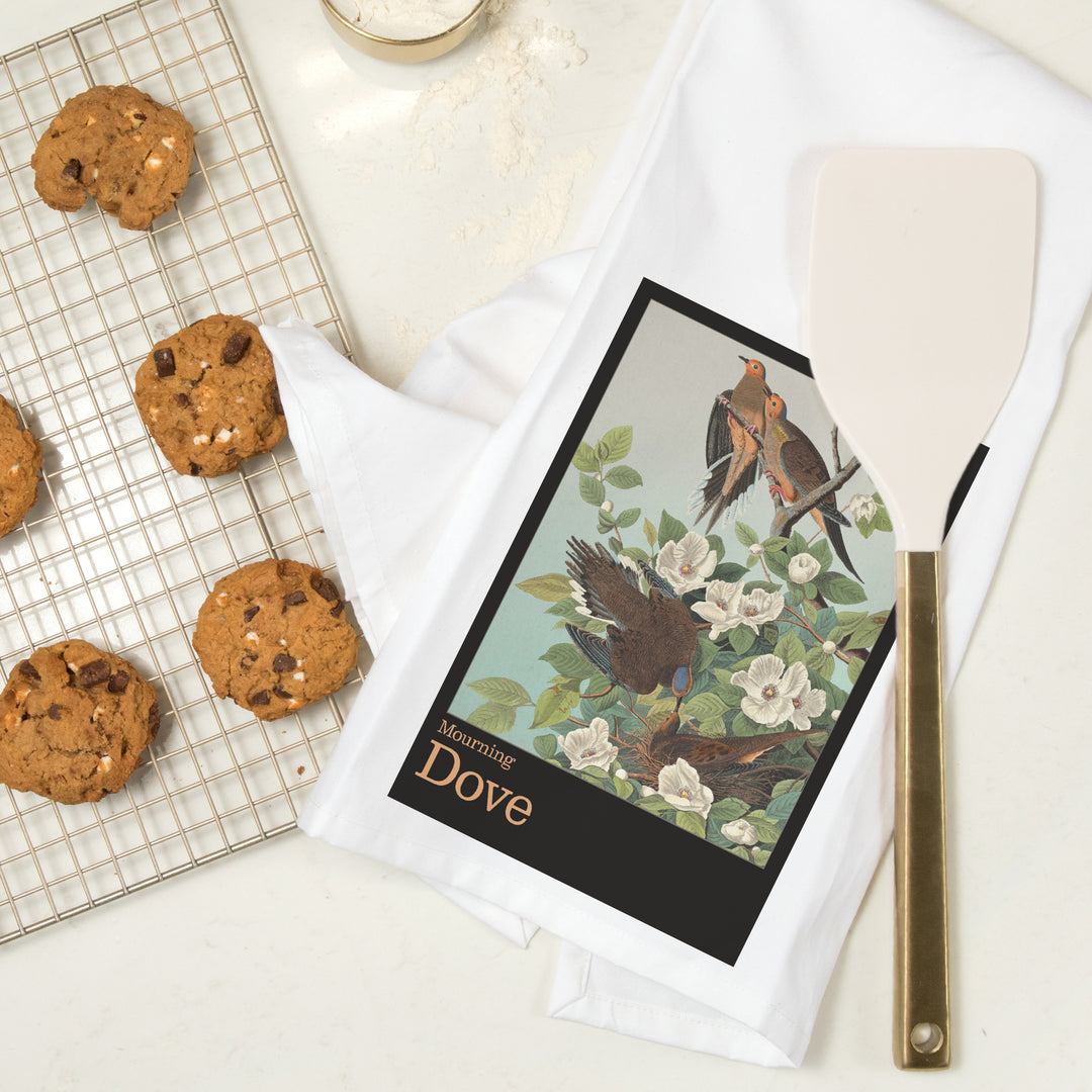 Audubon Birds North America Mourning Dove, Organic Cotton Kitchen Tea Towels