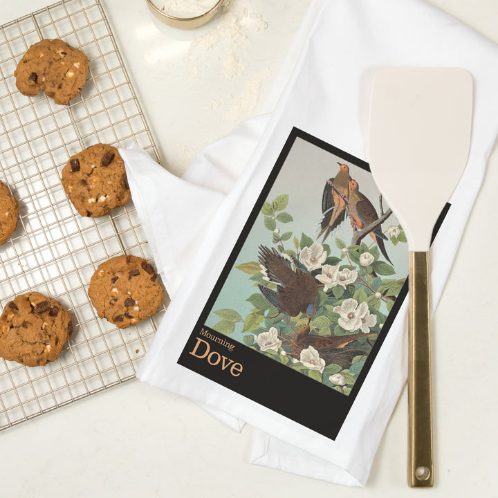 Audubon Birds North America Mourning Dove, Organic Cotton Kitchen Tea Towels