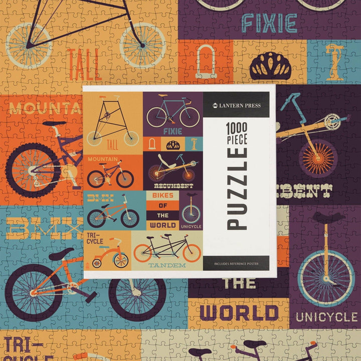 Bicycle of the World, Jigsaw Puzzle Puzzle Lantern Press 