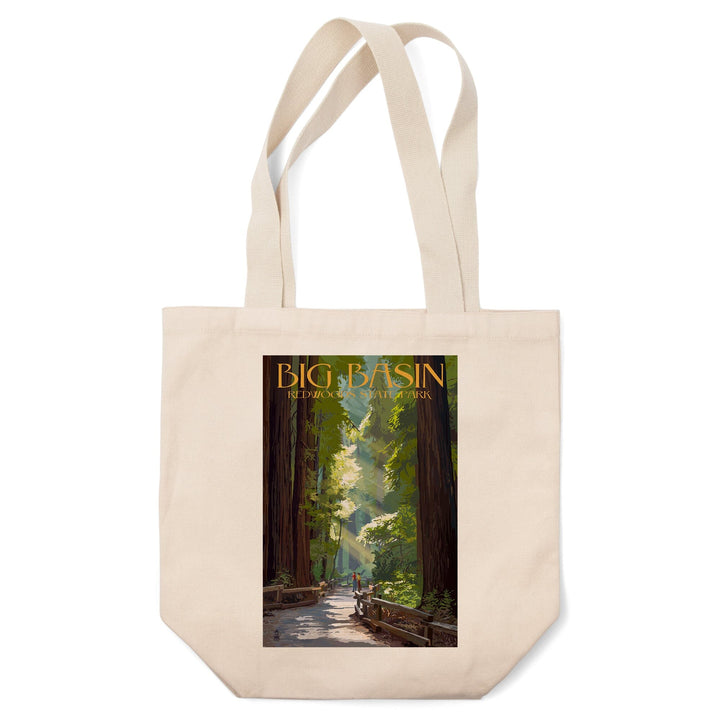 Big Basin Redwoods Park, California, Pathway in Trees, Tote Bag Totes Lantern Press 