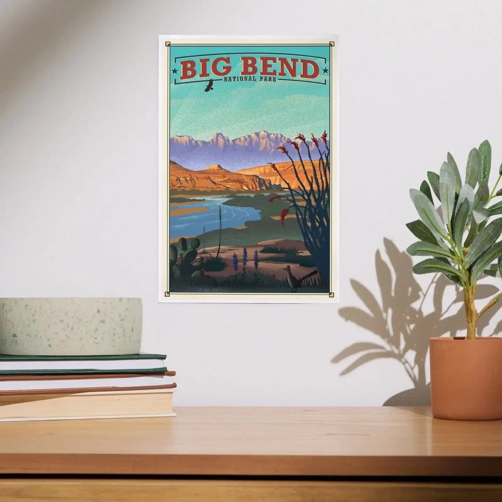 Big Bend National Park, Lithograph National Park Series art prints