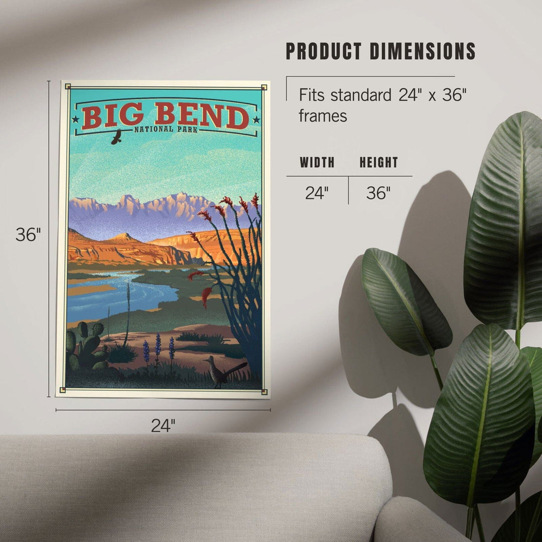 Big Bend National Park, Lithograph National Park Series, Art & Giclee Prints Art Lantern Press 