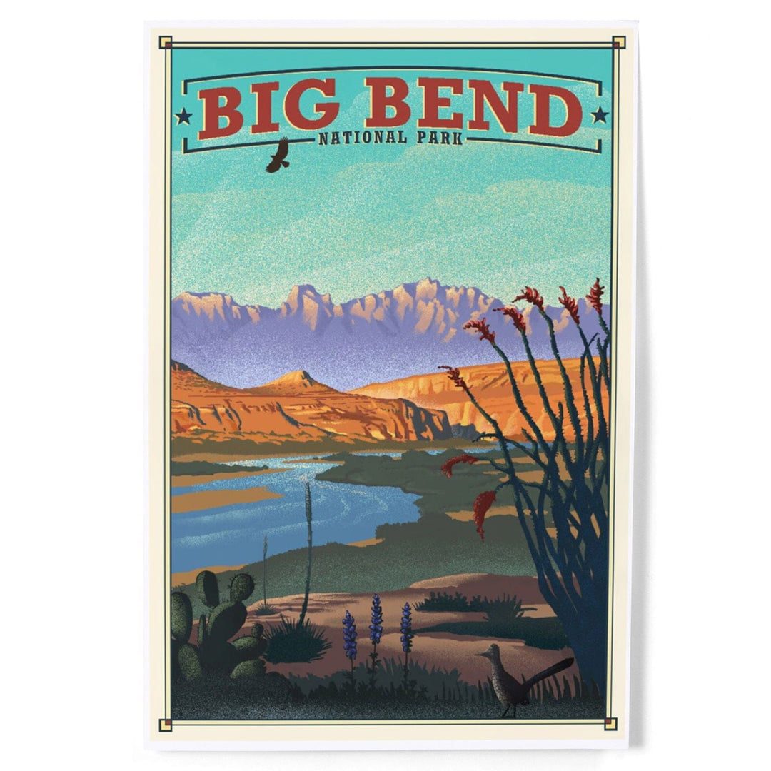 Big Bend National Park, Lithograph National Park Series, Art & Giclee Prints Art Lantern Press 