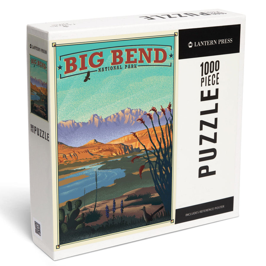 Big Bend National Park, Lithograph National Park Series, Jigsaw Puzzle Puzzle Lantern Press 
