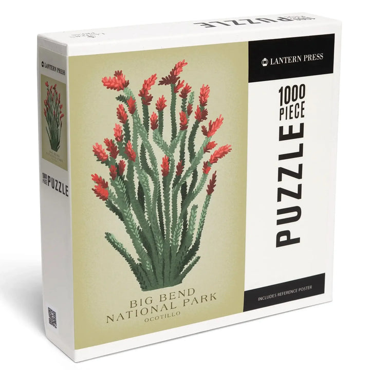 Big Bend National Park, Ocotillo, Vintage Flora, Jigsaw Puzzle Puzzle Lantern Press 
