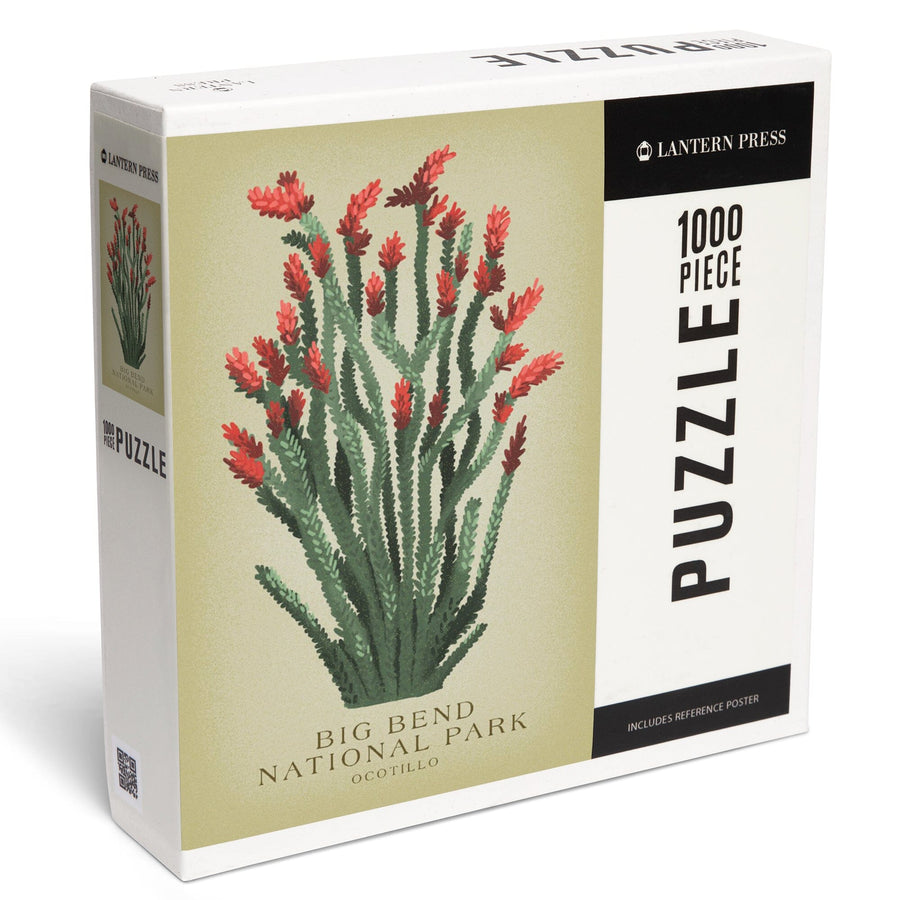 Big Bend National Park, Ocotillo, Vintage Flora, Jigsaw Puzzle Puzzle Lantern Press 