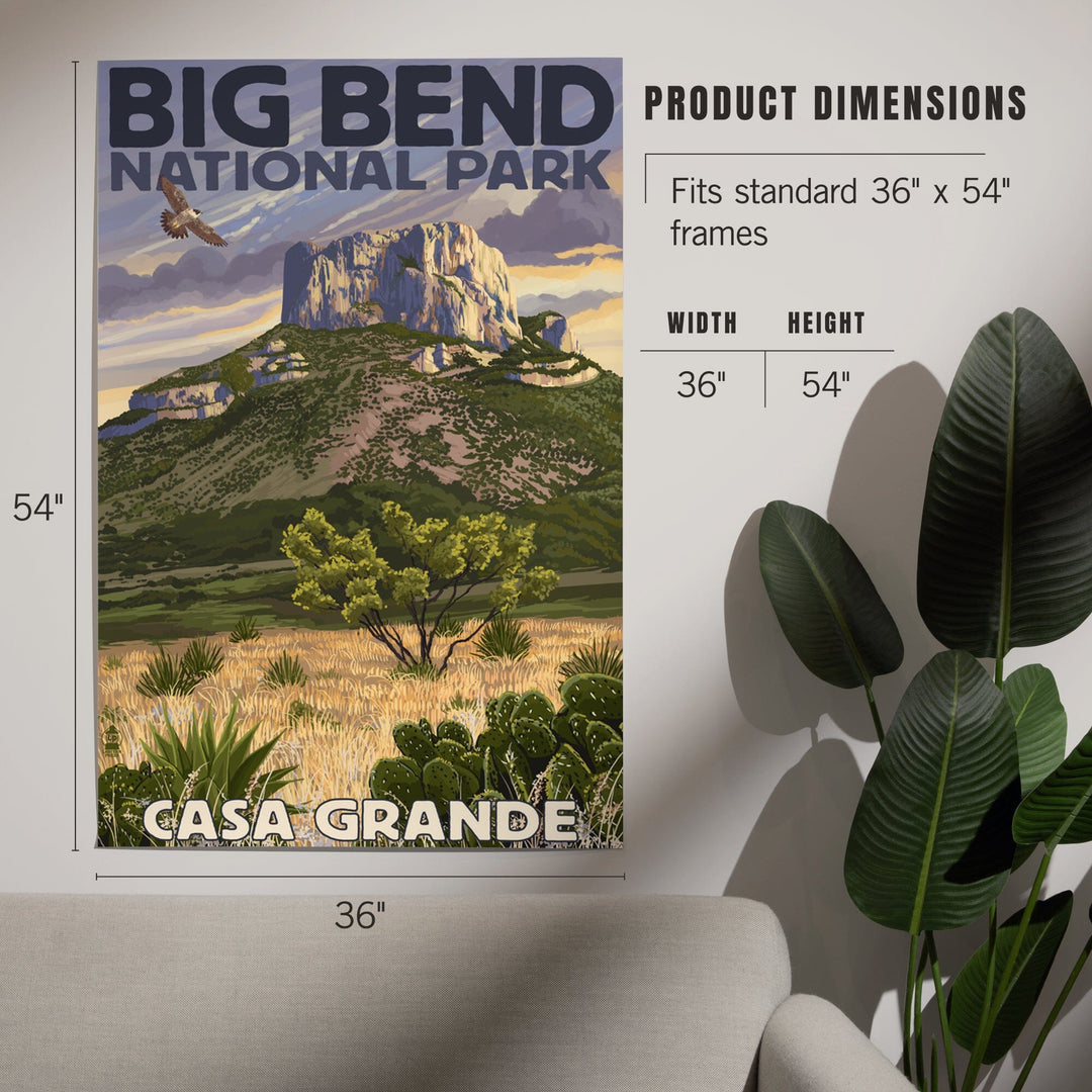 Big Bend National Park, Texas, Casa Grande, Art & Giclee Prints Art Lantern Press 