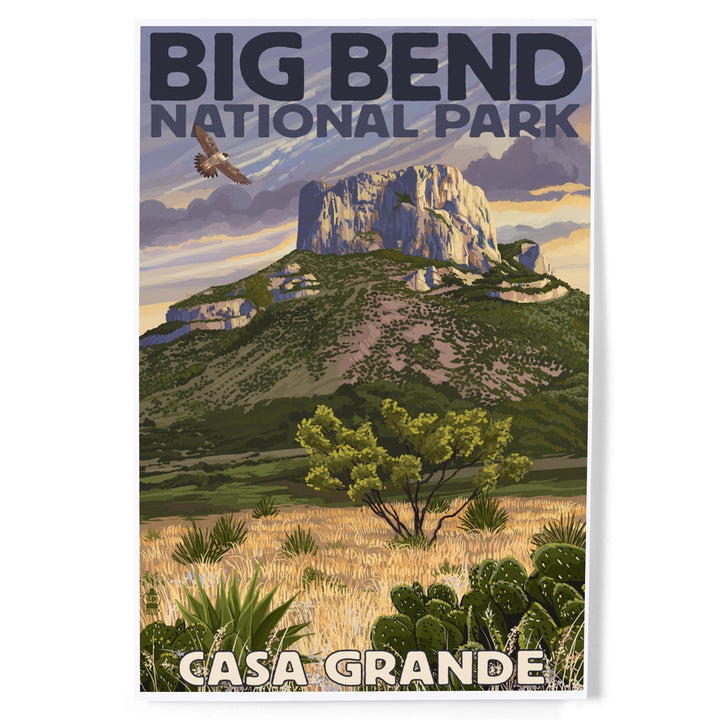 Big Bend National Park, Texas, Casa Grande, Art & Giclee Prints Art Lantern Press 