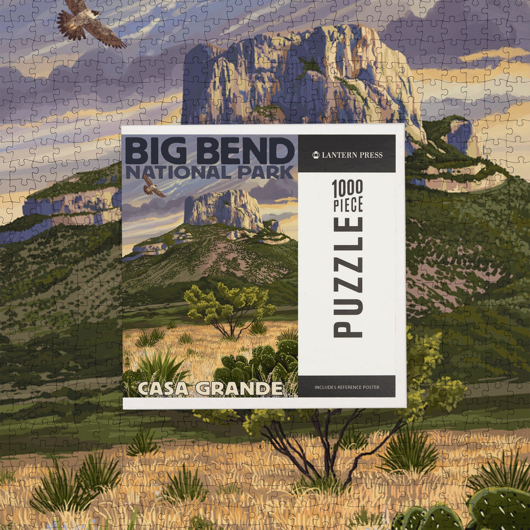 Big Bend National Park, Texas, Casa Grande, Jigsaw Puzzle Puzzle Lantern Press 