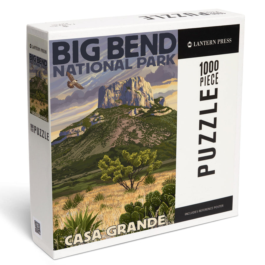 Big Bend National Park, Texas, Casa Grande, Jigsaw Puzzle Puzzle Lantern Press 