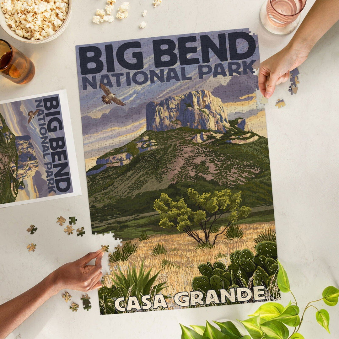 Big Bend National Park, Texas, Casa Grande, Jigsaw Puzzle Puzzle Lantern Press 